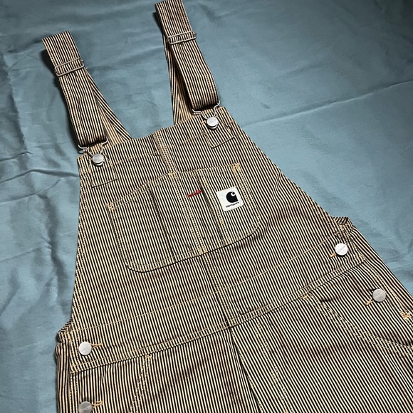 CARHARTT WIP BIB OVERALL STRAIGHT HICKORY - Picture 6 of 11